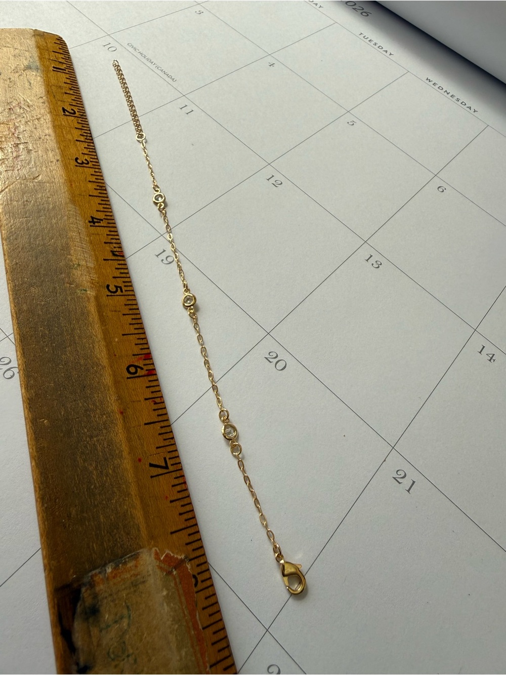 Minimal Gold Chain Bracelet with Clear Accents - Women Jewelry